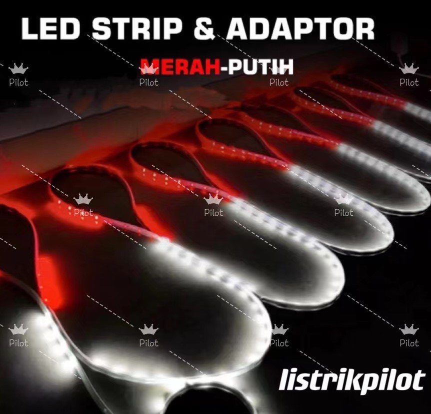 Lampu LED Strip Outdoor Merah Putih